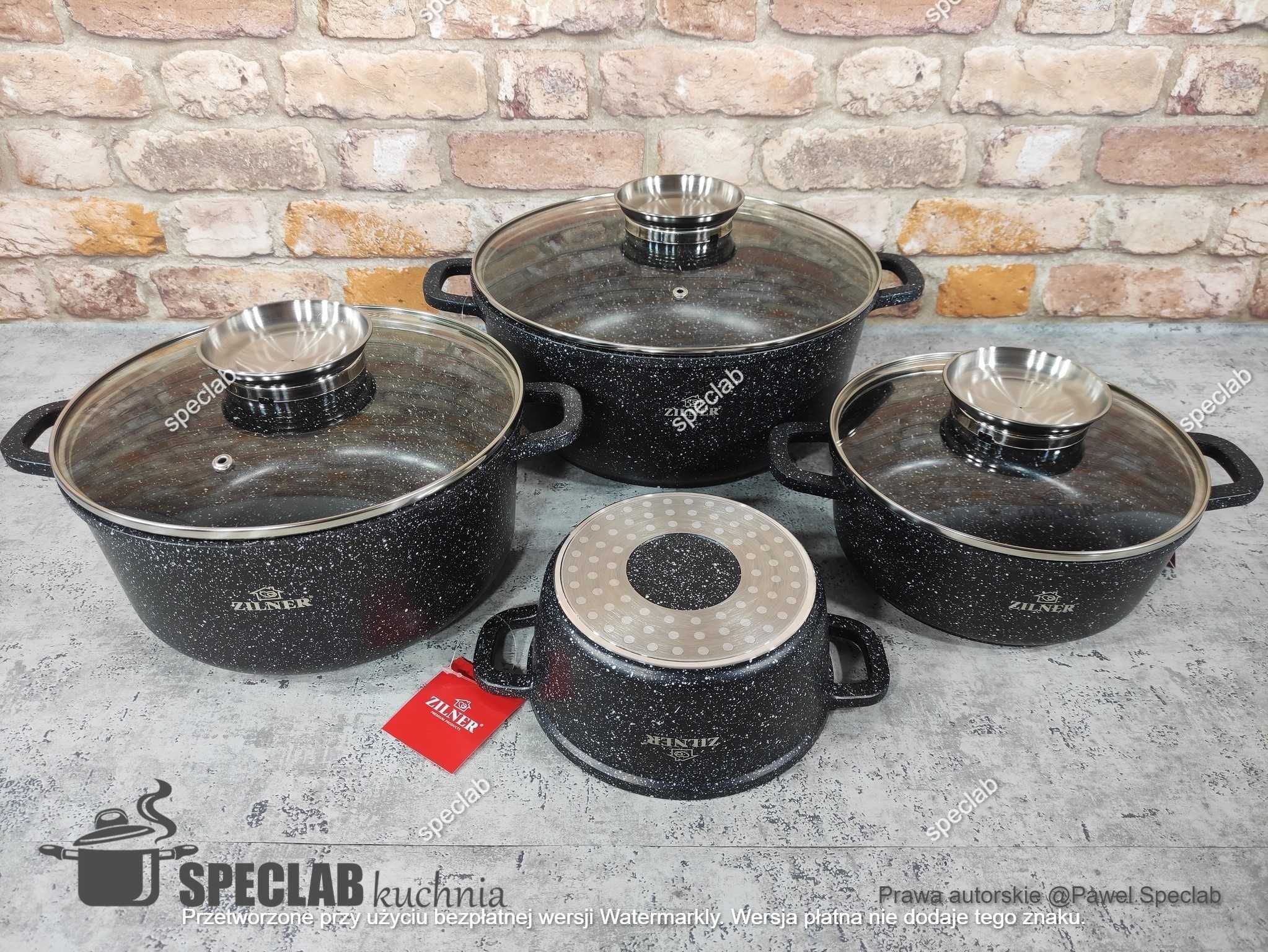 Zestaw garnków ZILNER ZL-8900. Gaz, indukcja, halogen, piekarnik