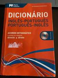 Dicionário Porto Editora de Português - Inglês; Inglês-Português c/CD
