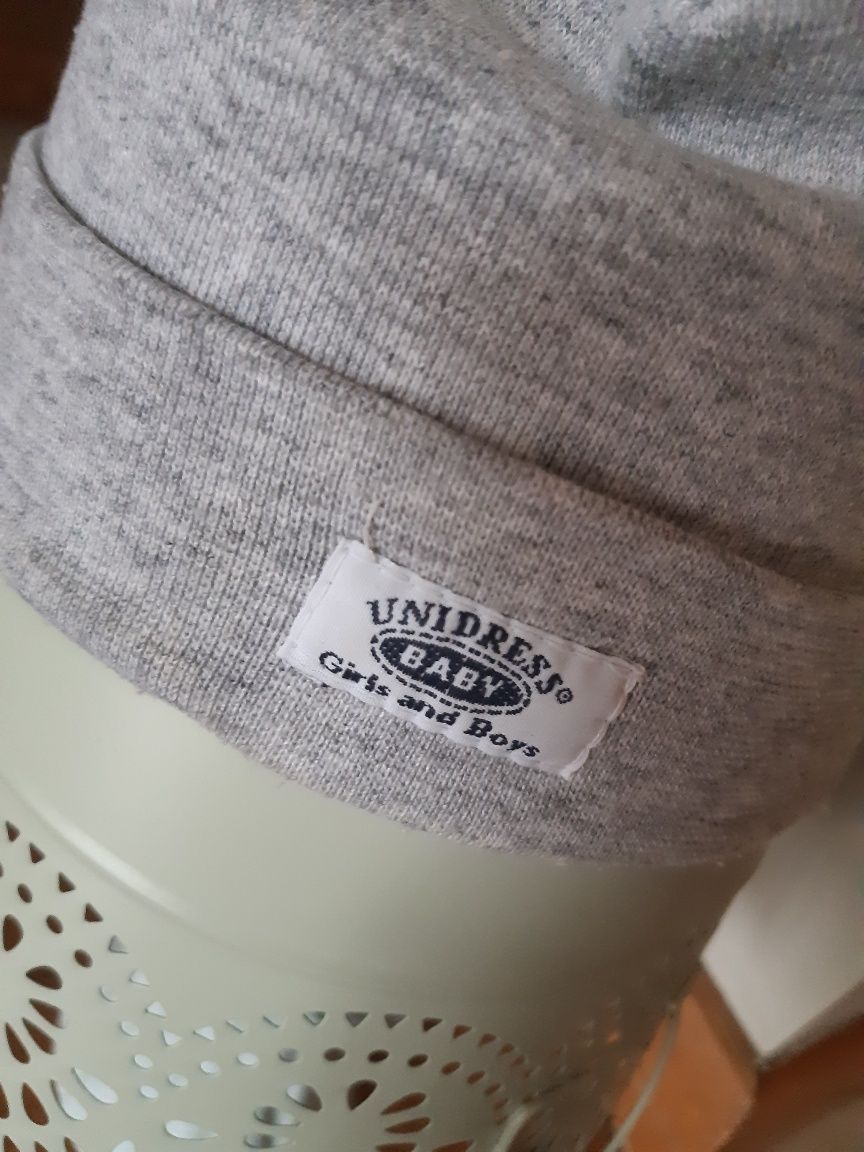 Unidress zgrabna czapka minimalizm popiel cotton elastic r 104 - 110