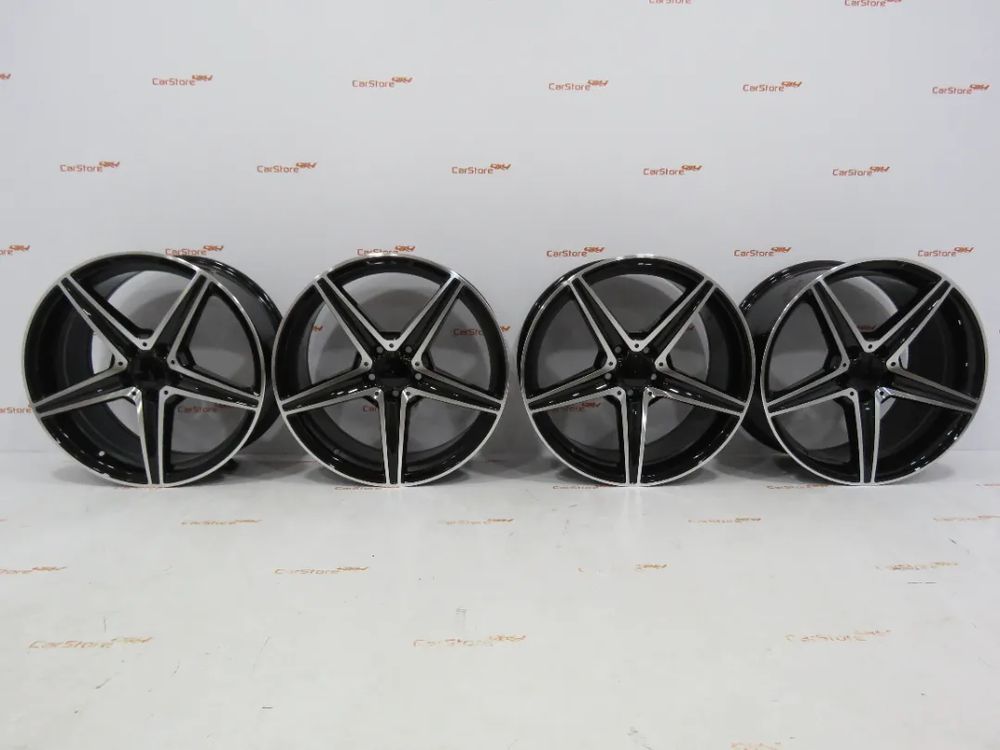 Jantes Look Mercedes AMG 19 x 8j et42 + 9j et 45 5x112 Preto + Polido