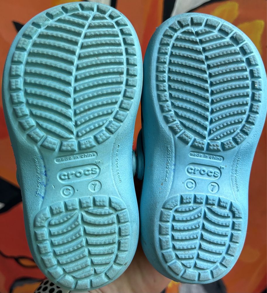 Crocs сандали С 7 24 размер детские голубые оригинал