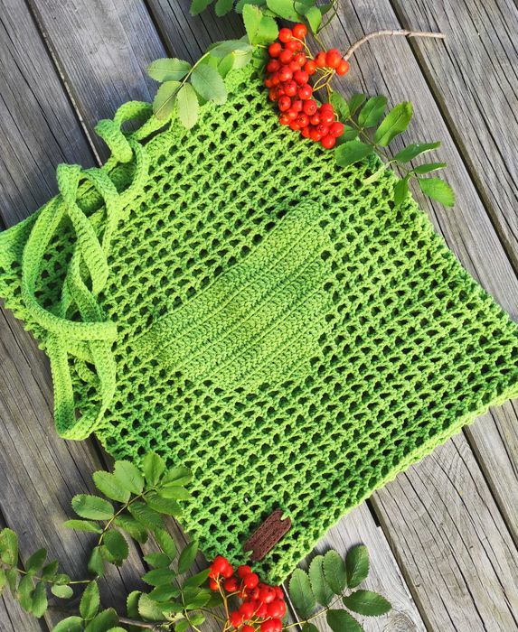 Siatka na zakupy typ Prada na ramię handmade