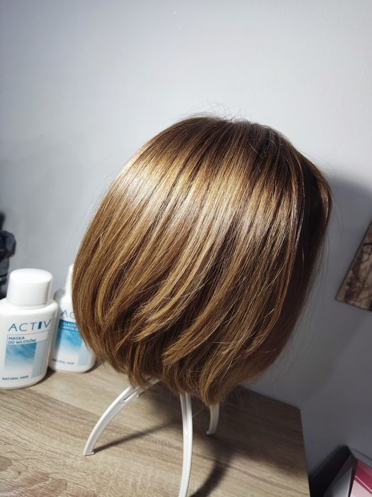 Peruka z prawdziwych włosów słowiańskich w kolorze blond  Ta el