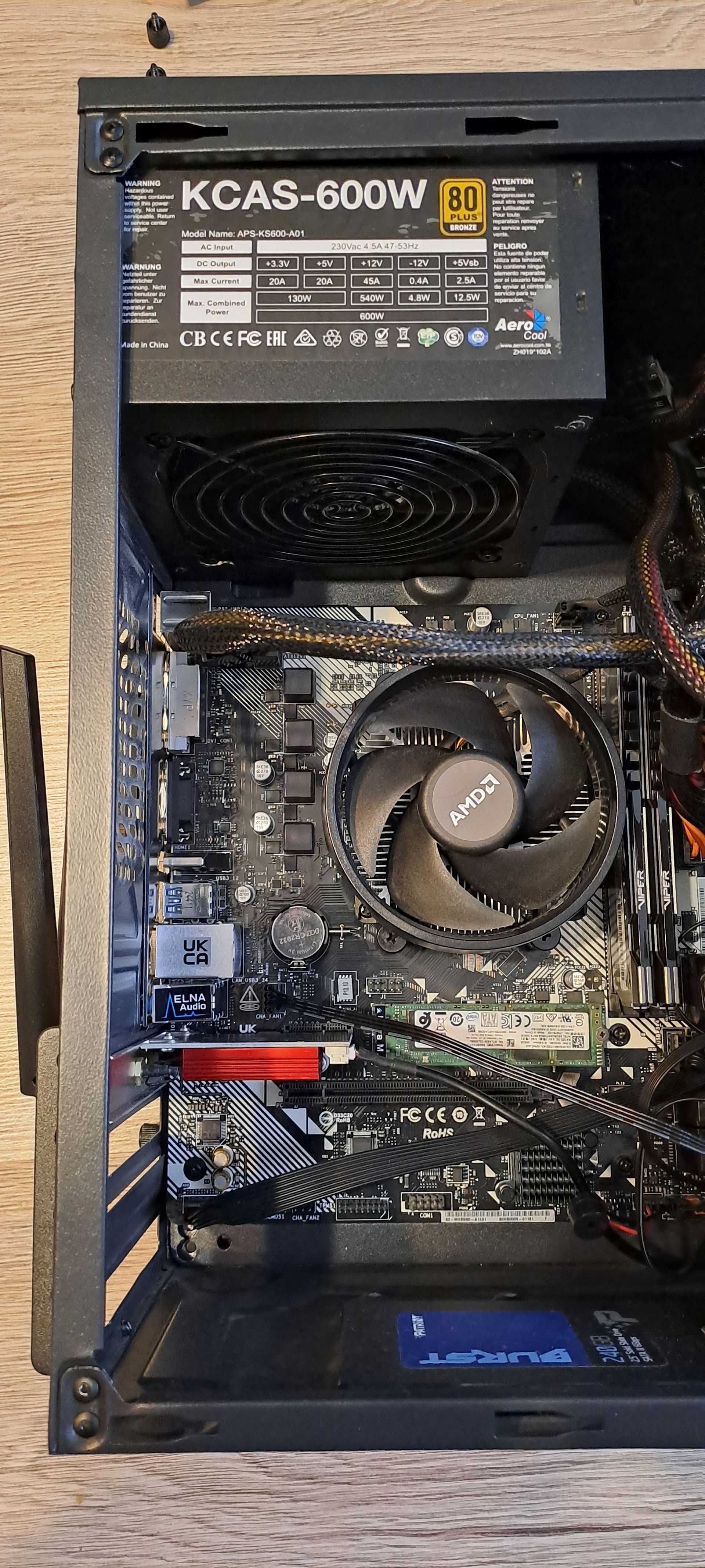 Komputer Ryzen 5 2400G | RAM DDR4 16GB 3200MHz | 2 Dyski SSD | WIFI