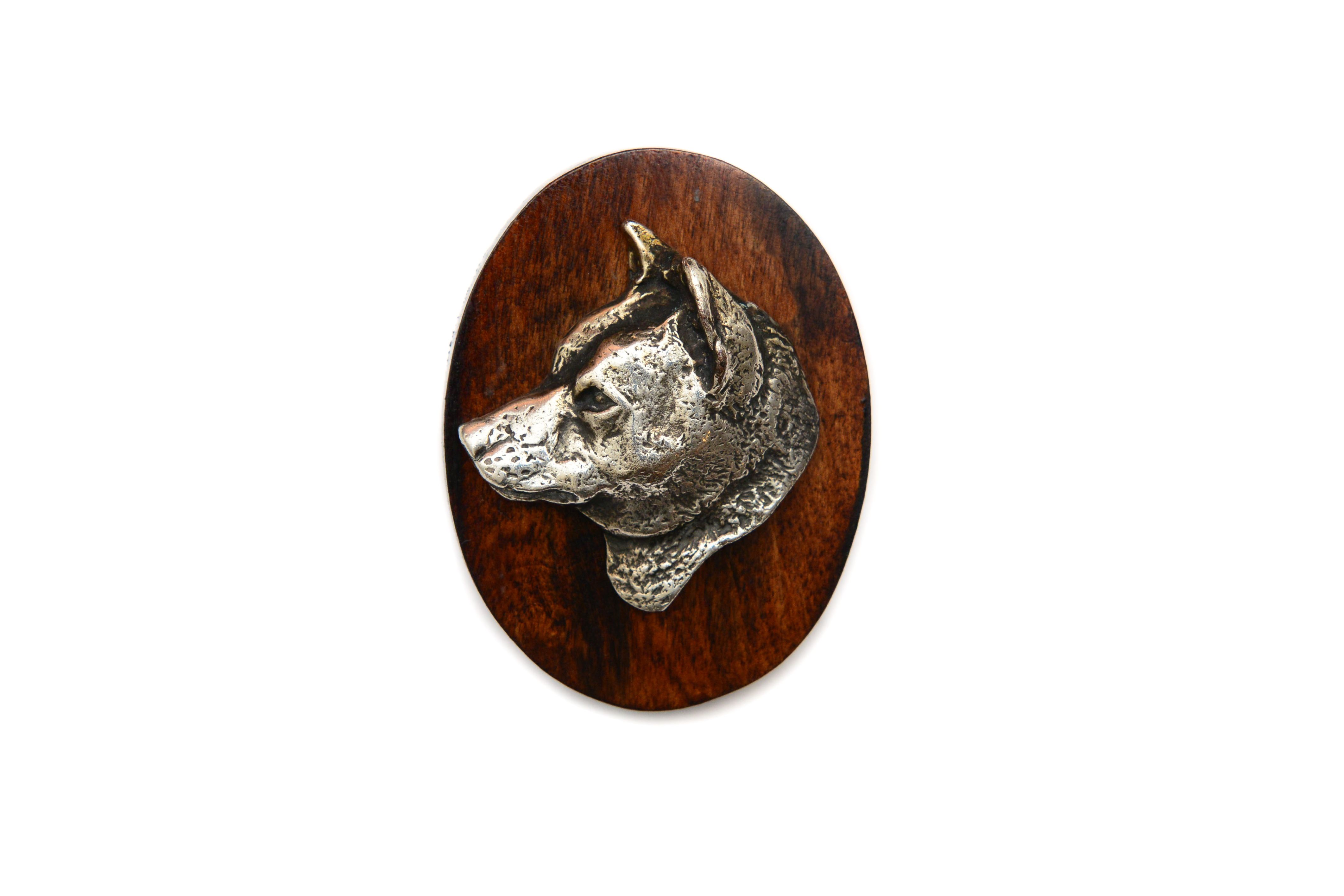 Shiba Inu broszka clipring drewniany Art-Dog