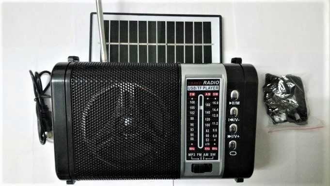 Rádio portátil solar usb microsd Bluetooth