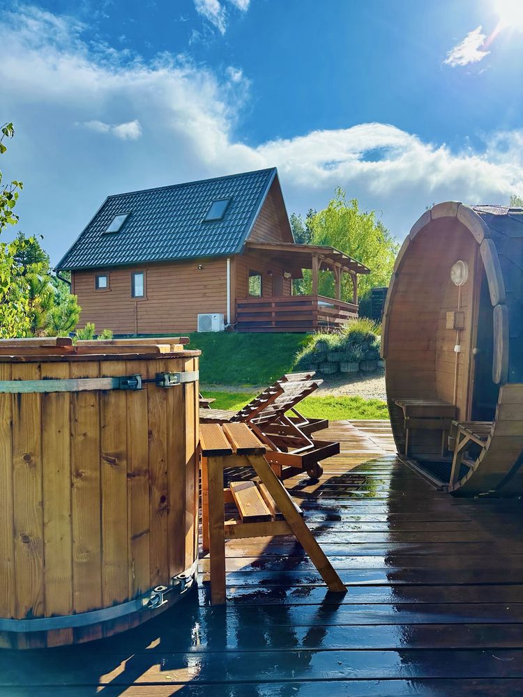 Całoroczny domek, balia, basen, sauna, ognisko, Kaszuby