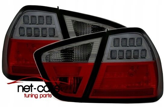 Lampy tylne tył BMW E90 05-08 LED Diodowe LIGHTBAR czerwono dymione
