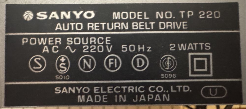 Aparelhagem Sanyo 220