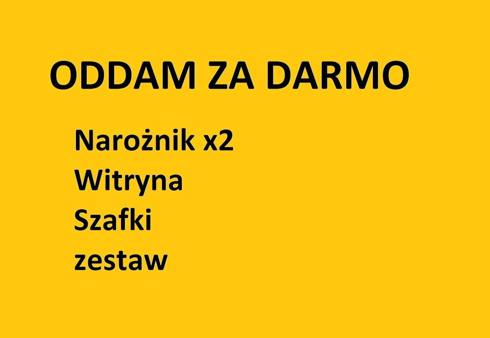 Oddam za darmo zestaw mebli