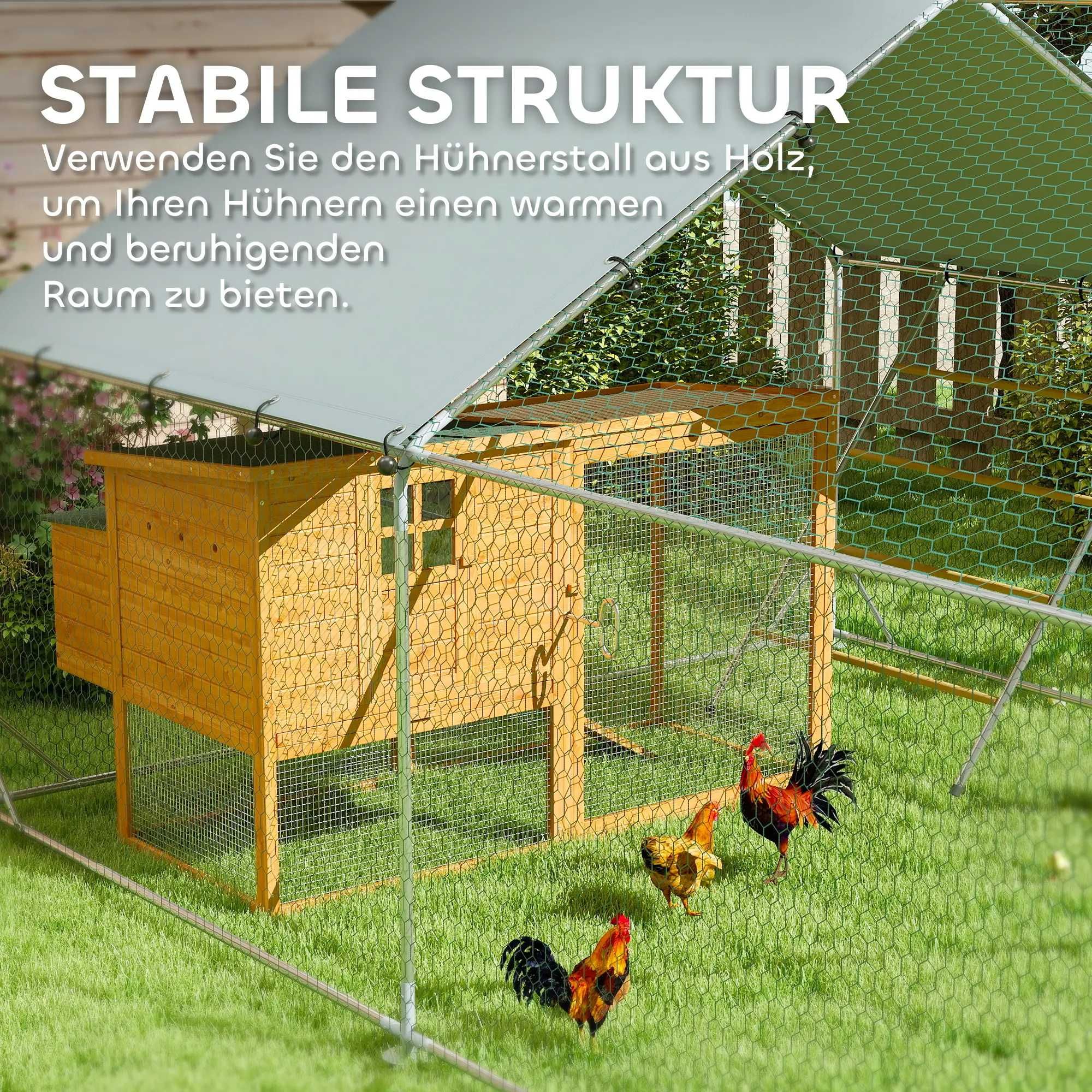 Kurnik Wybieg dla Kur XXL 3x8m 24m2 24-30 kur OCYNKOWANY MOCNY Woliera