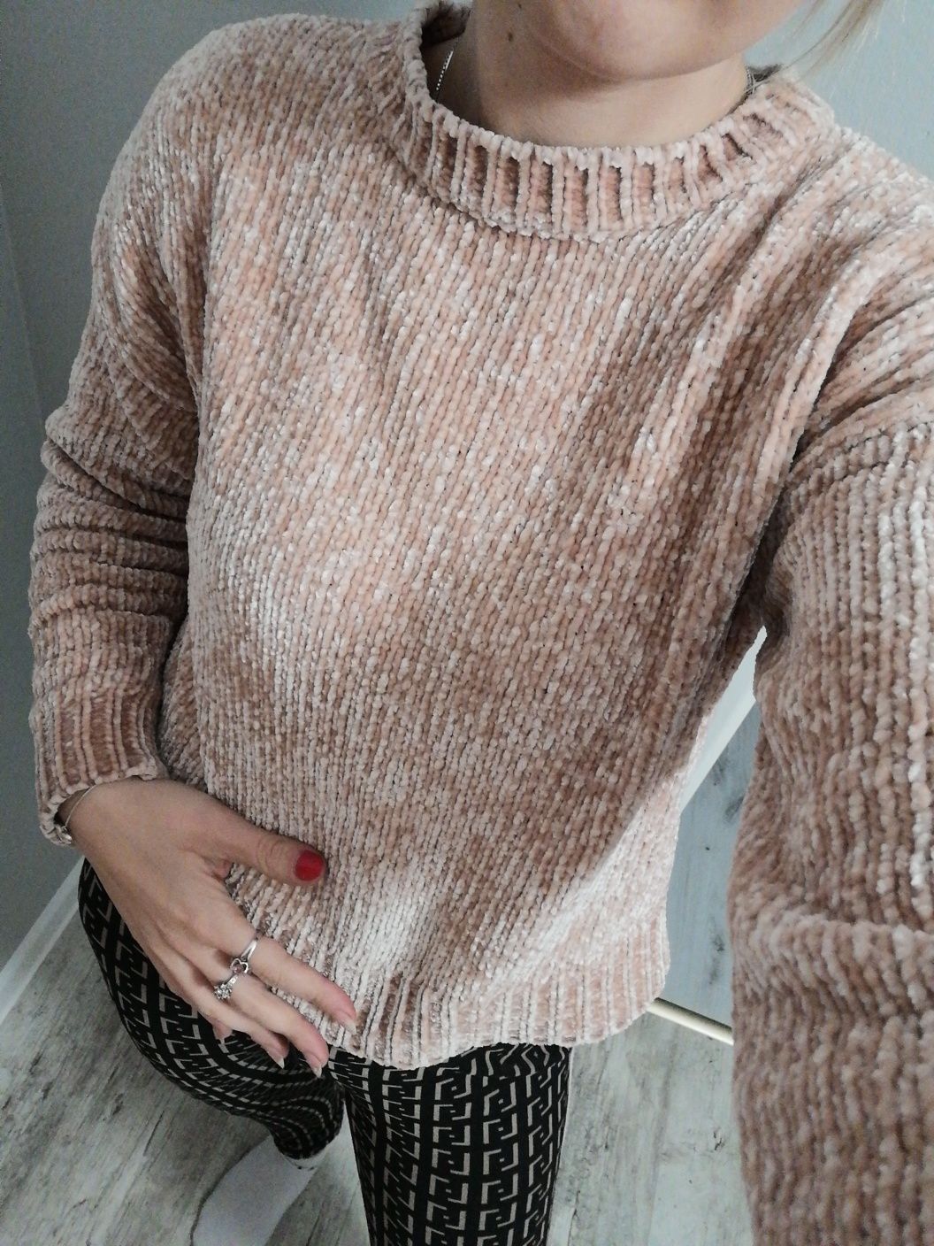 Swetr- bluza miła karmelowy damski