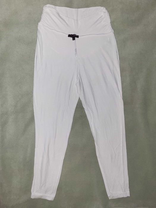 Legginsy biale ciążowe 3/4 r. M