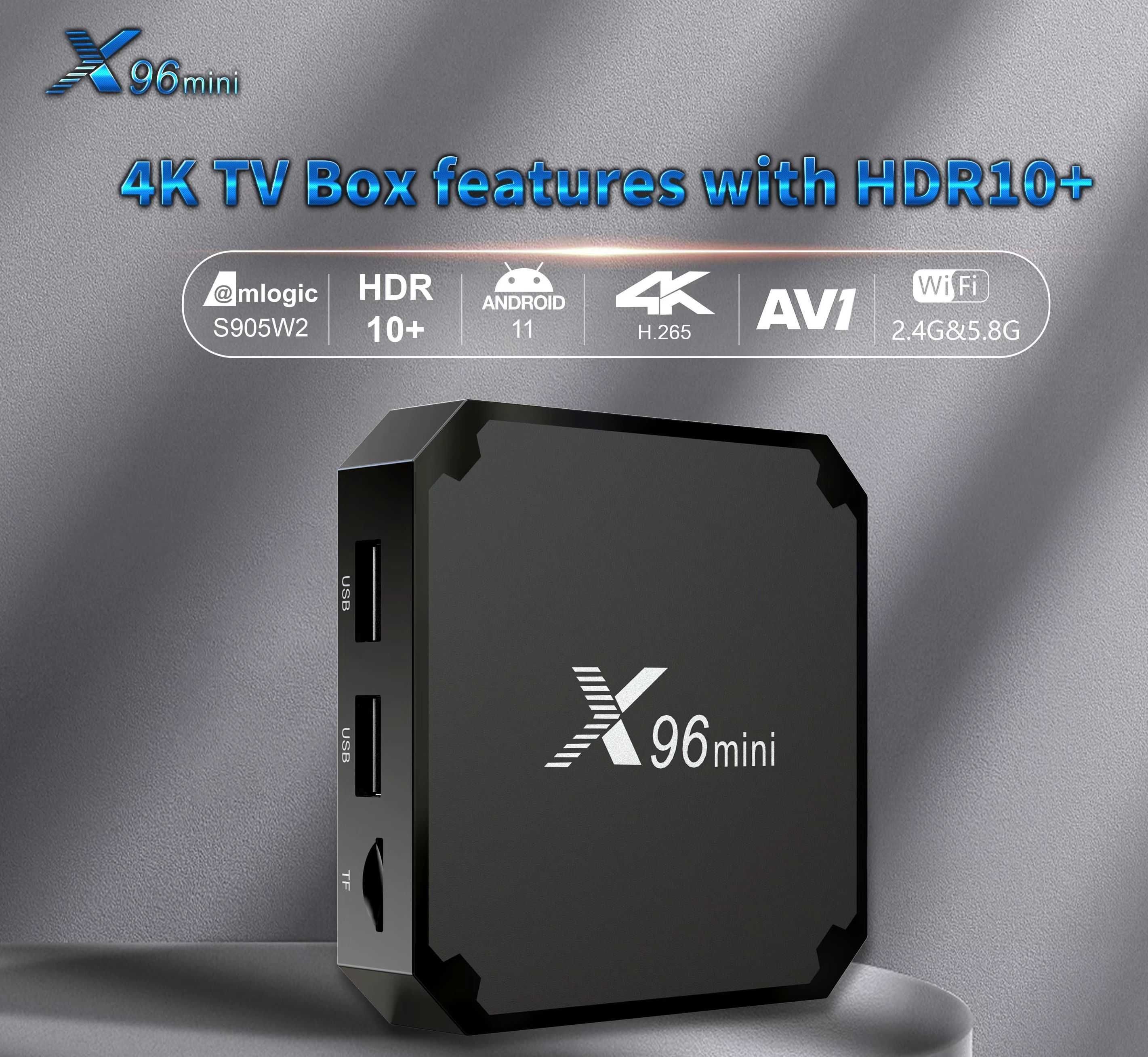 Box android X96 Mini S905W2 Android 11 - 2Gb X 16GB (NOVA-SELADA)