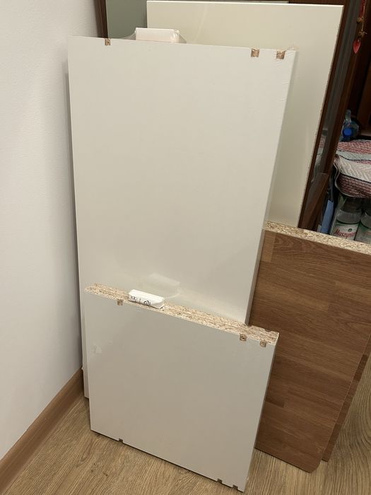 Ikea UTRUSTA białe półki 80x37 cm METOD NOWE