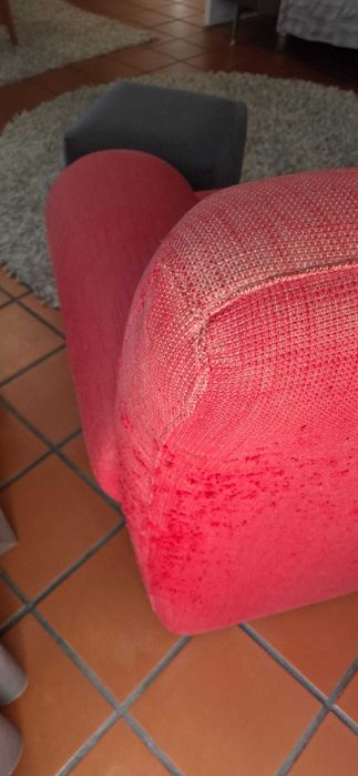 Sofá vermelho chaise longue