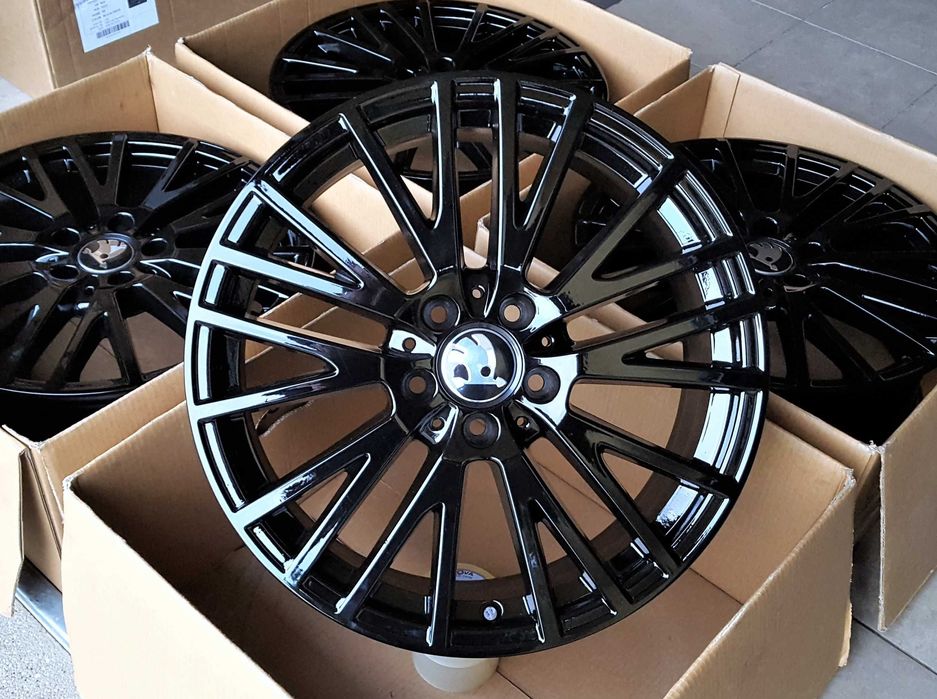 Alufelgi 18 5x112 Skoda Octavia Superb Yeti Karoq Kodiaq Czarne ! 277#