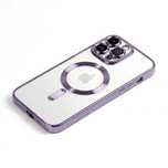 Etui Silikonowe Iphone 13/14/15 Plus Pro Max Magnetyczne J Purpura