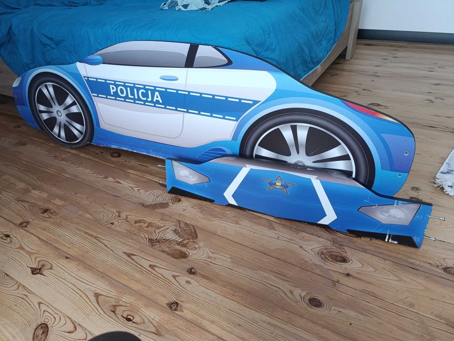 Łóżka 80x160 auta policyjne i spiderman