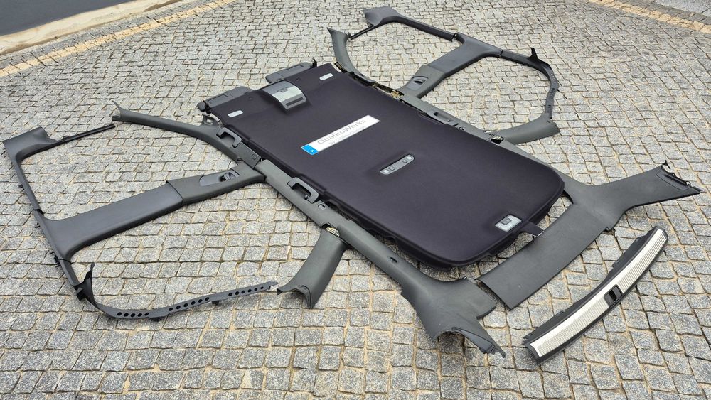 AUDI A4 B6/B7 AVANT-Teto Completo C/TODOS ACESSÓRIOS E PILARES PRETOS