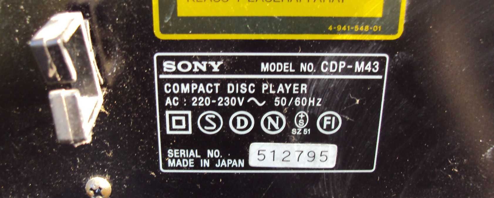 SONY CDP-M43 compact disc plaer