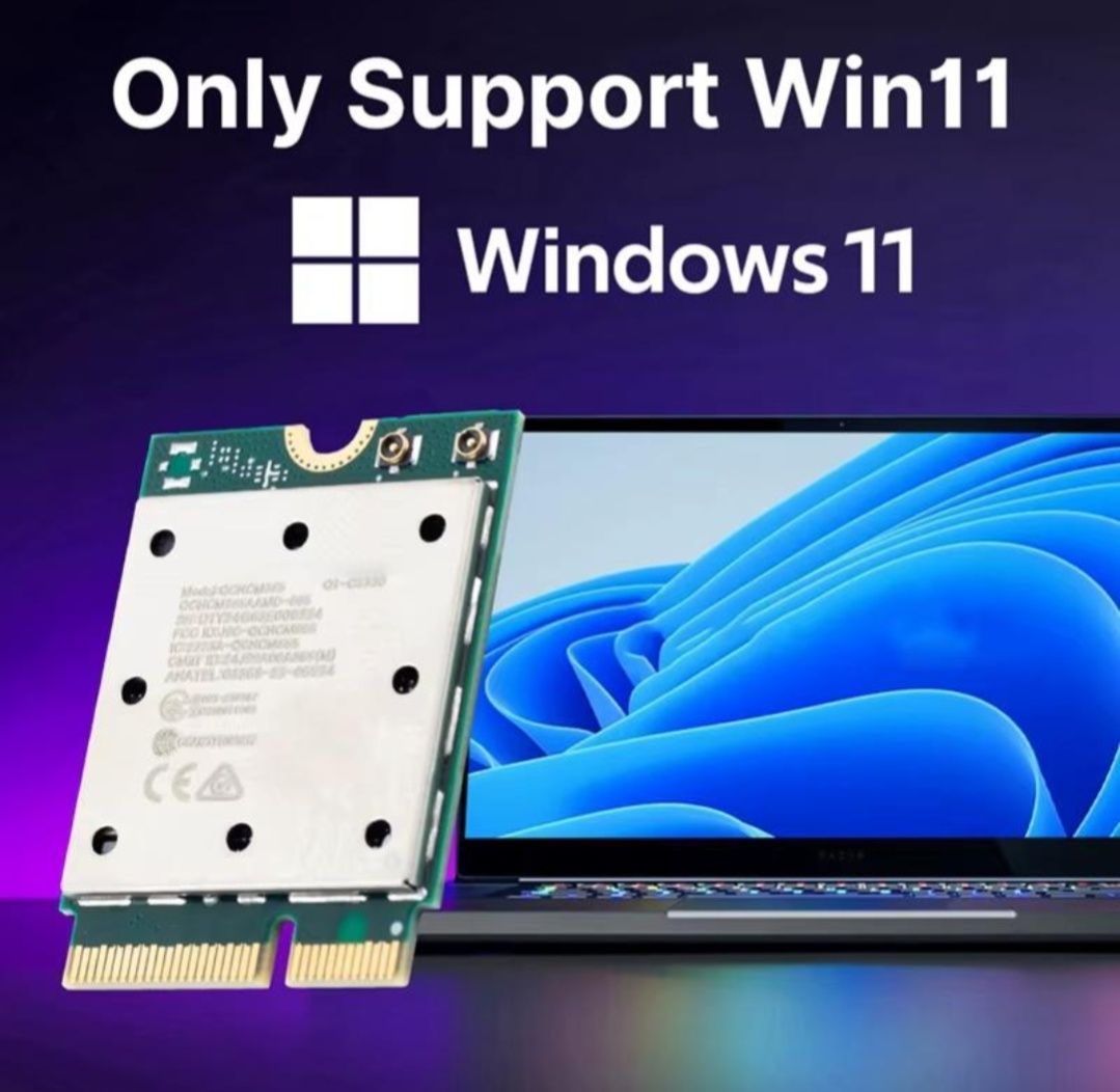Wi-Fi модуль Qualcomm QCNCM865 WiFi 7  BT5.3 Tri-Band 5800 Мбіт/с