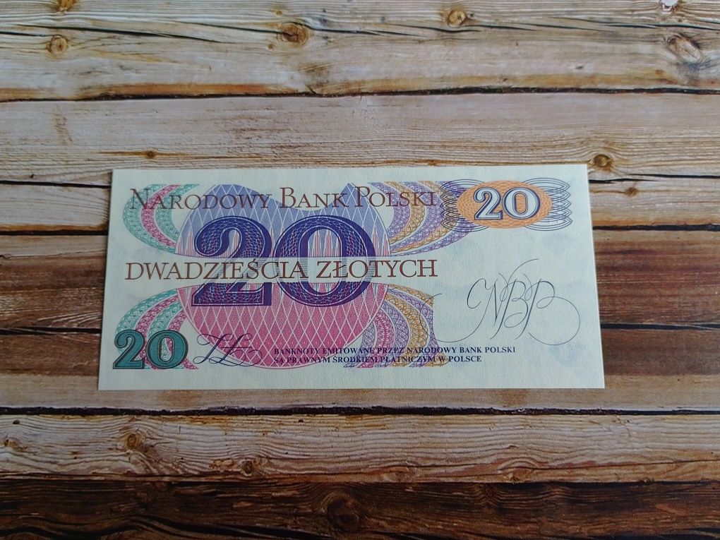 20 zł UNC - banknot PRL. Igła, plus gratis.