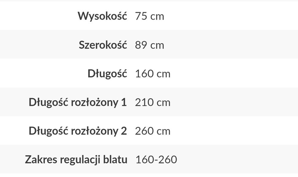 Stoł LINOSA2 bialy polysk