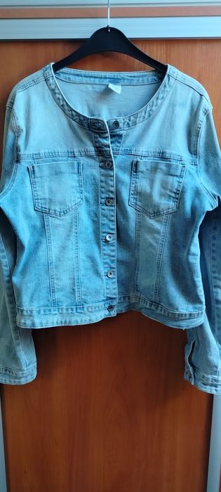 Super Duża Kurtka Dżinsowa elastyczna 3XL stan idealny