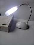 Lampka biurkowa led na baterie mała office biala mini nowa