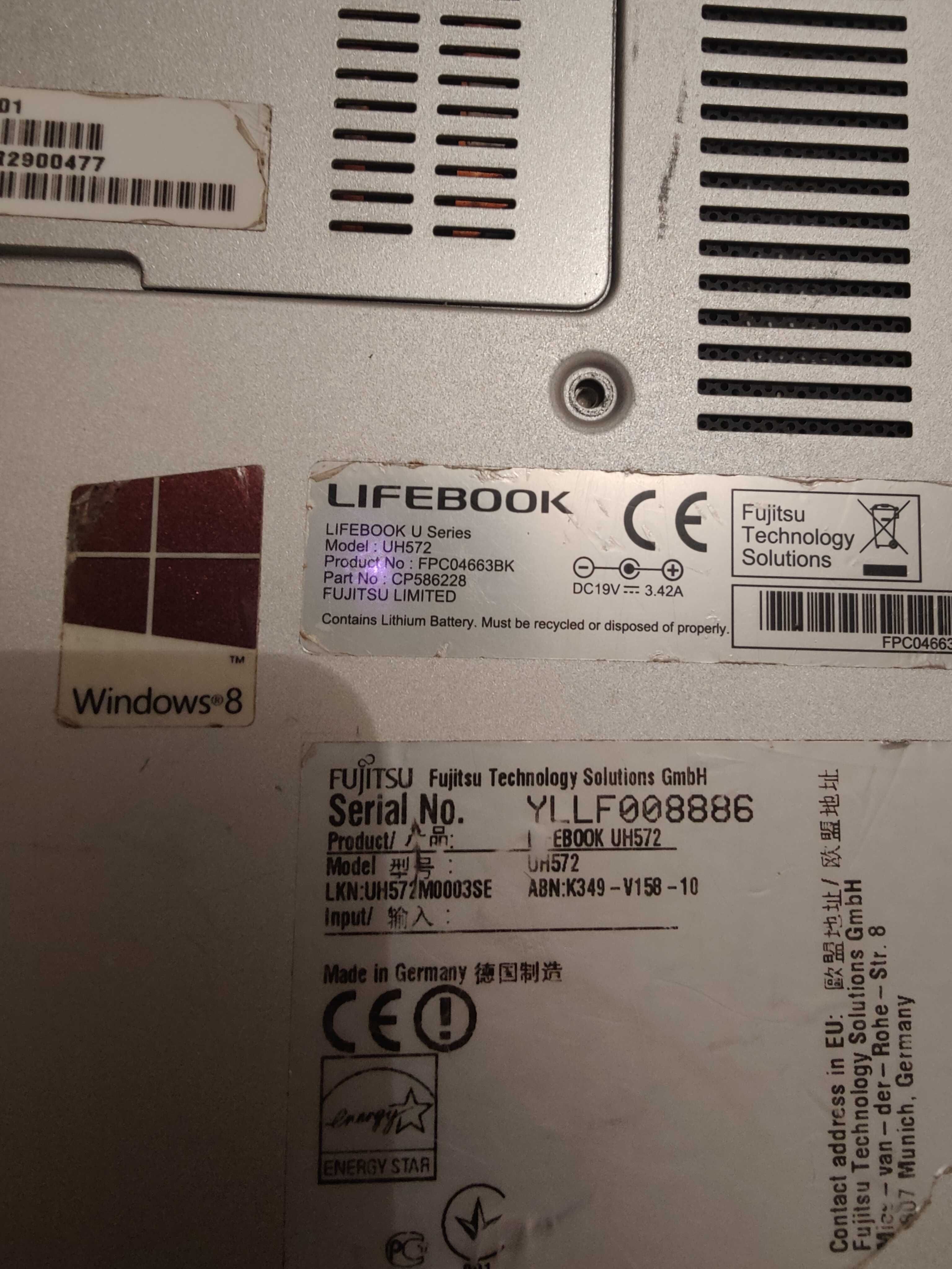 Fujitsu uh572 без зарядки