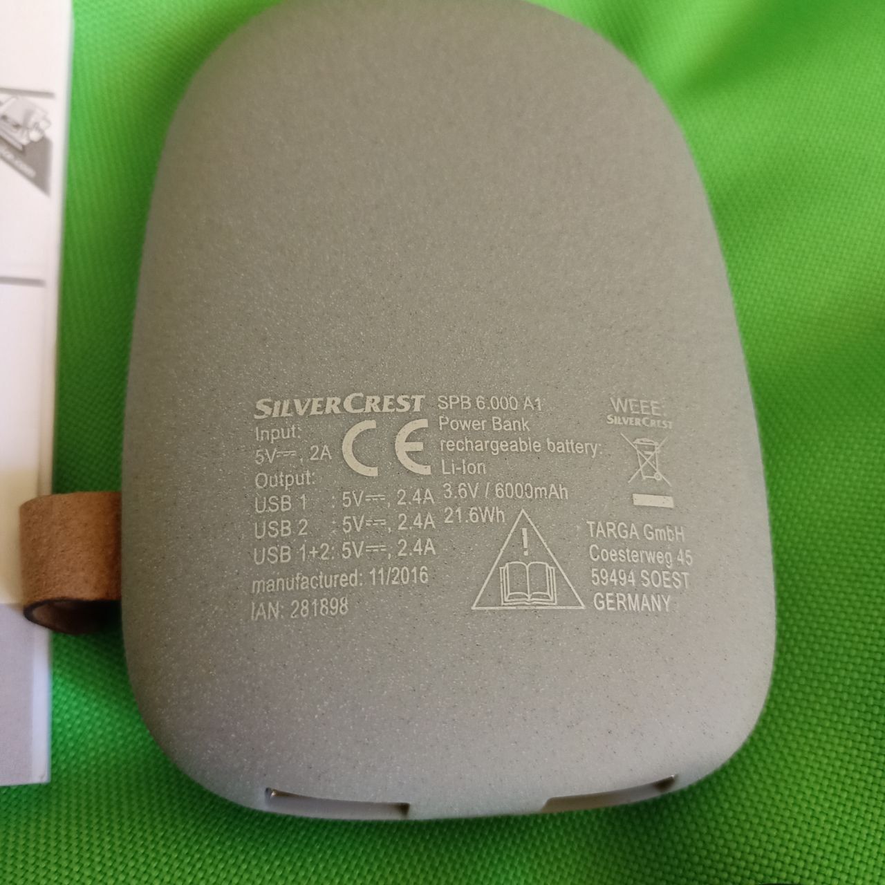 Повербанк Silver Crest  10000mAh. 21 W. USB. Type-C Germany Германия