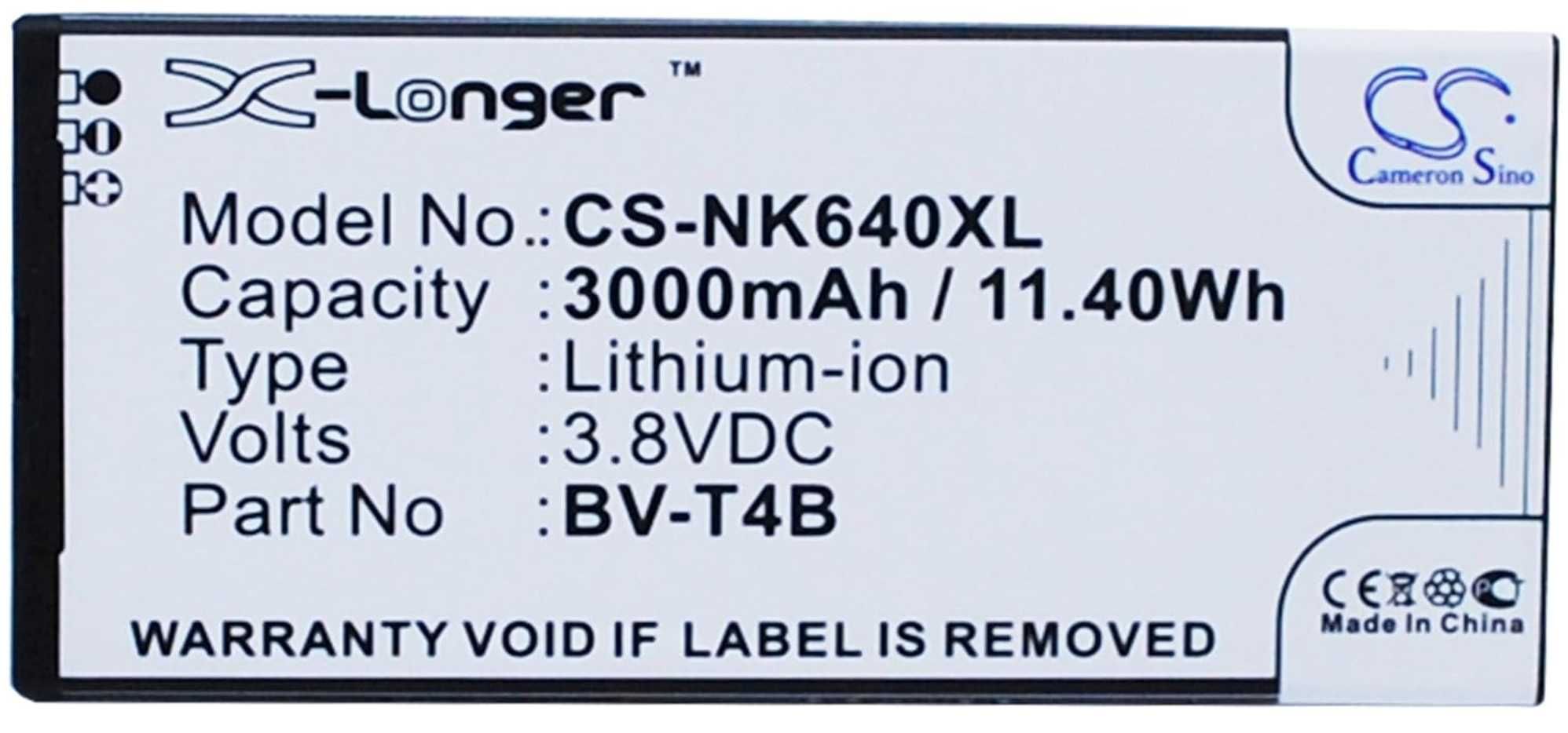 CS-NK640XL Bateria 3000 mAh kompatybilna z Lumia