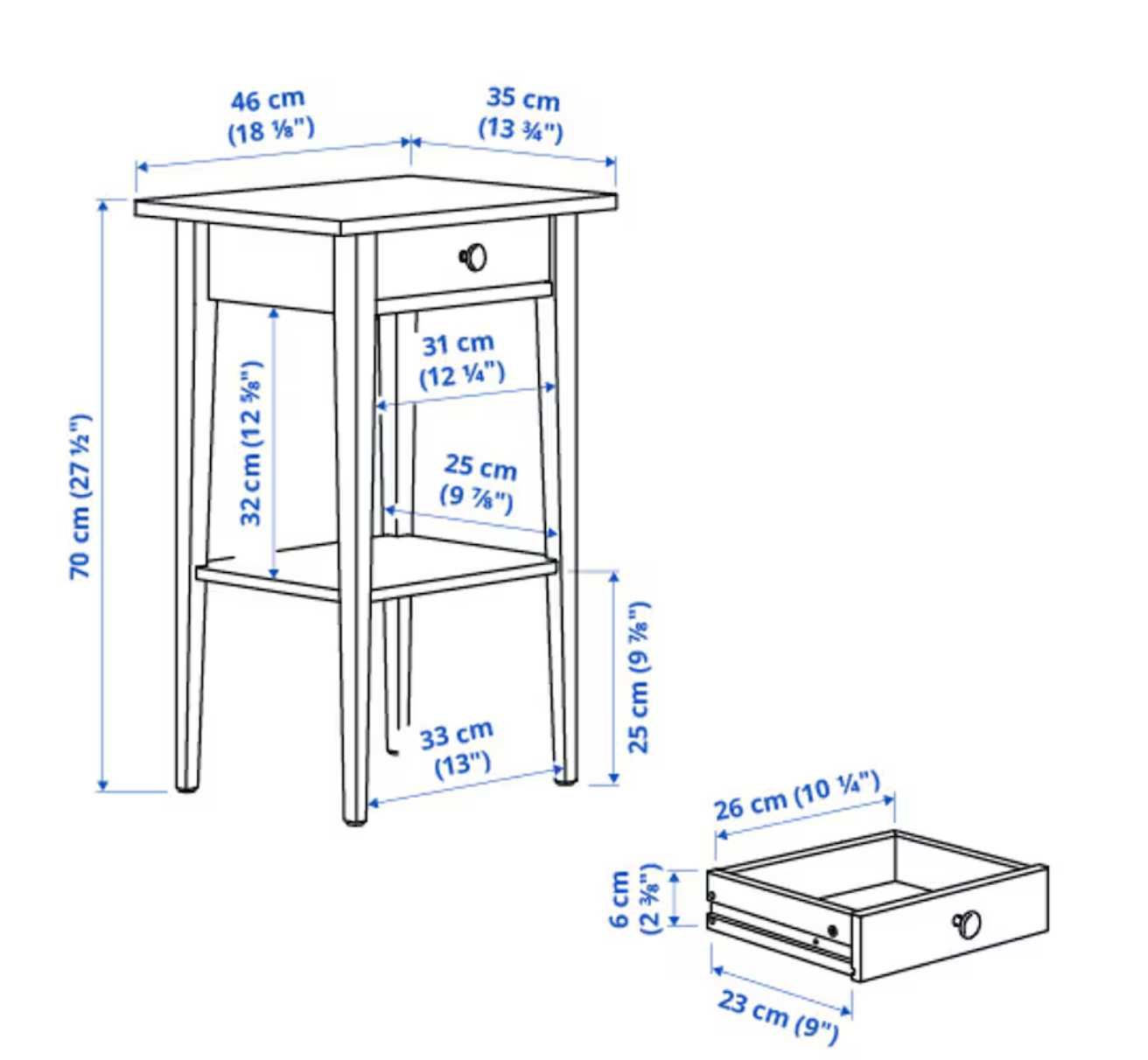 Stolik nocny IKEA Hemnes NOWY w opakowaniu