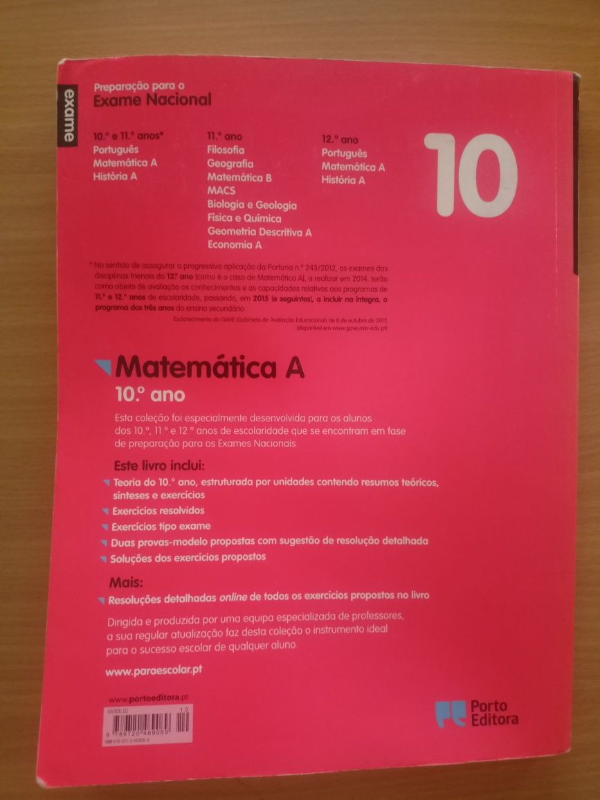 Preparação Matemática A 10 ano