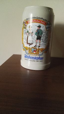 Duży, kolekcjonerski kufel 1l. browaru "Weihenstephan"