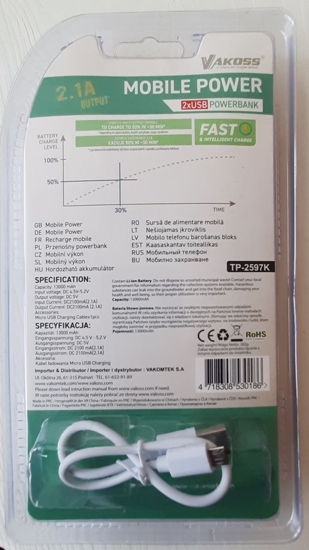 Повербанк 13000mAh