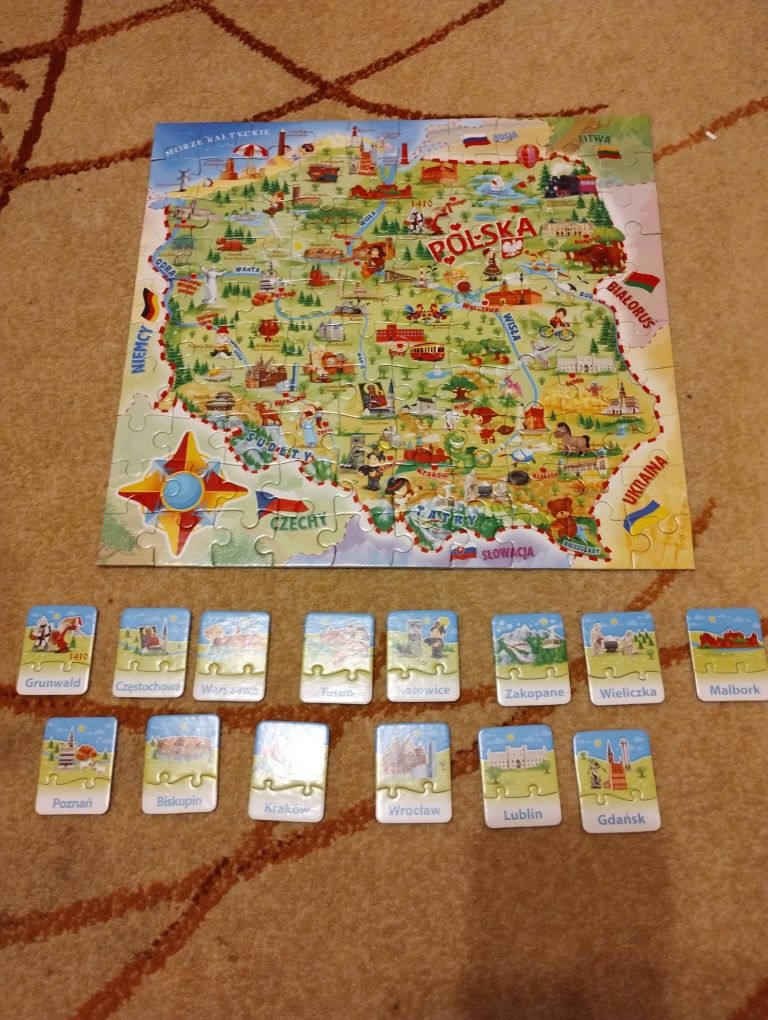 Puzzle Mapa Polski