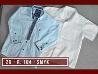 2x - Rozmiar 104 - Elegancka koszula długi i krótki rękaw krawat SMYK