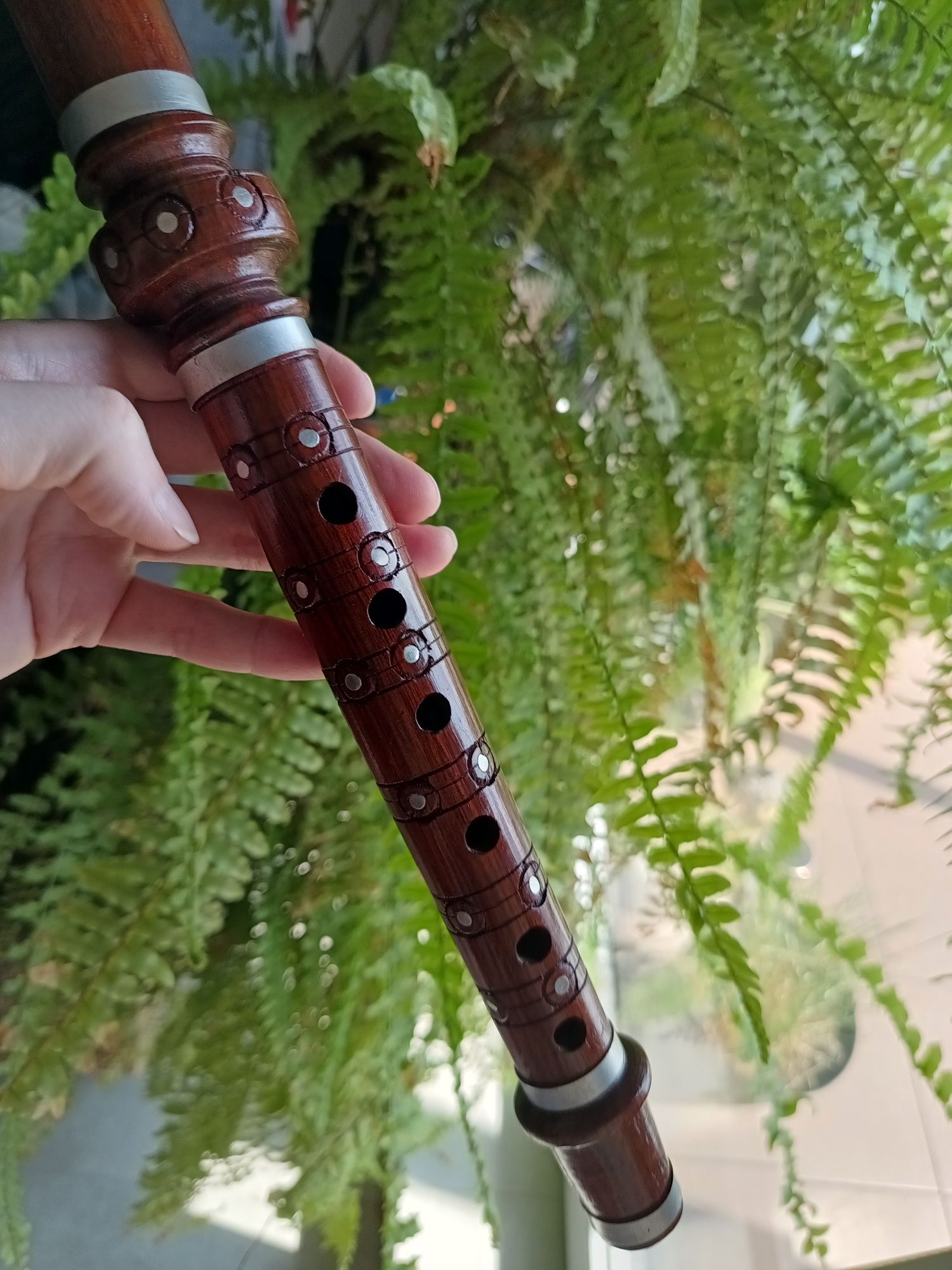 Nepalski flet bansuri - flet poprzeczny drewniany etno unikat