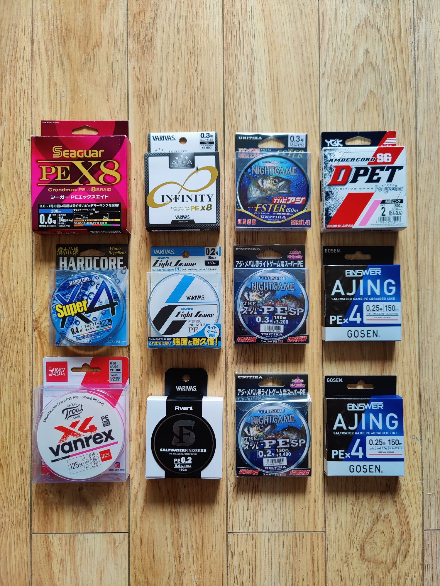Plecionka, Ester, Żyłka, Fluorocarbon Varivas, Duel,.. (Area Trout)