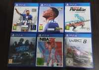 Gry ps 4 Fifa NFS nba 2k22 Burnout WRC 8