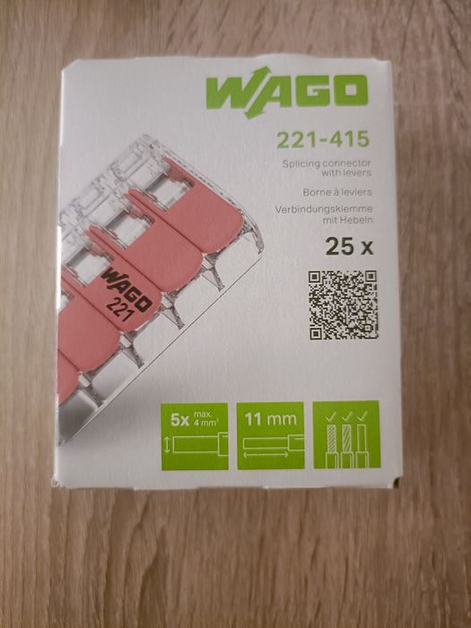 Złączka WAGO 221-415 -25 szt - linka drut