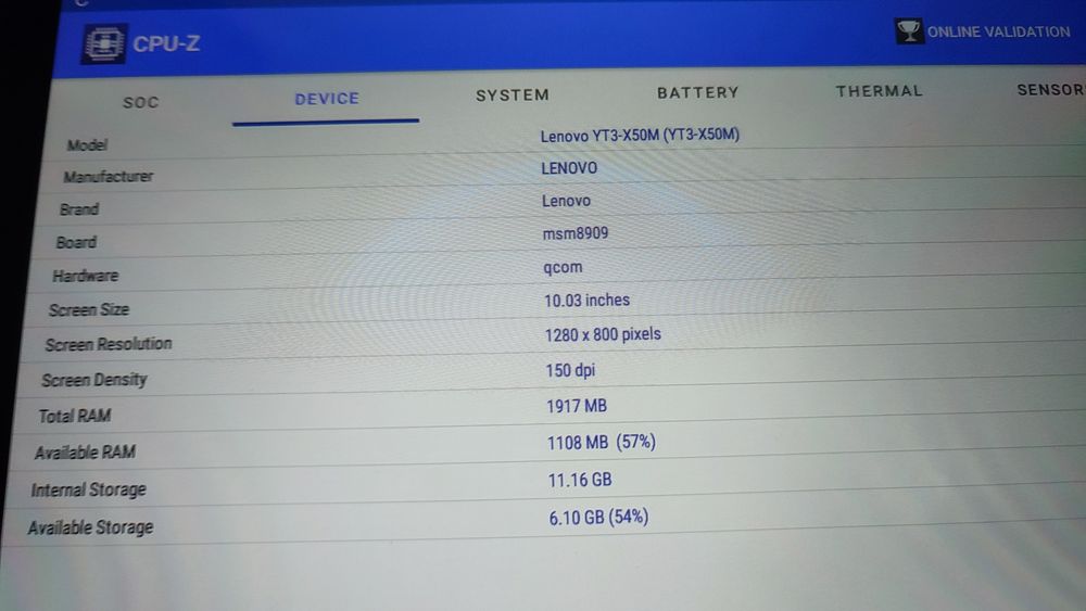 Планшет Yoga Tab 3 10"