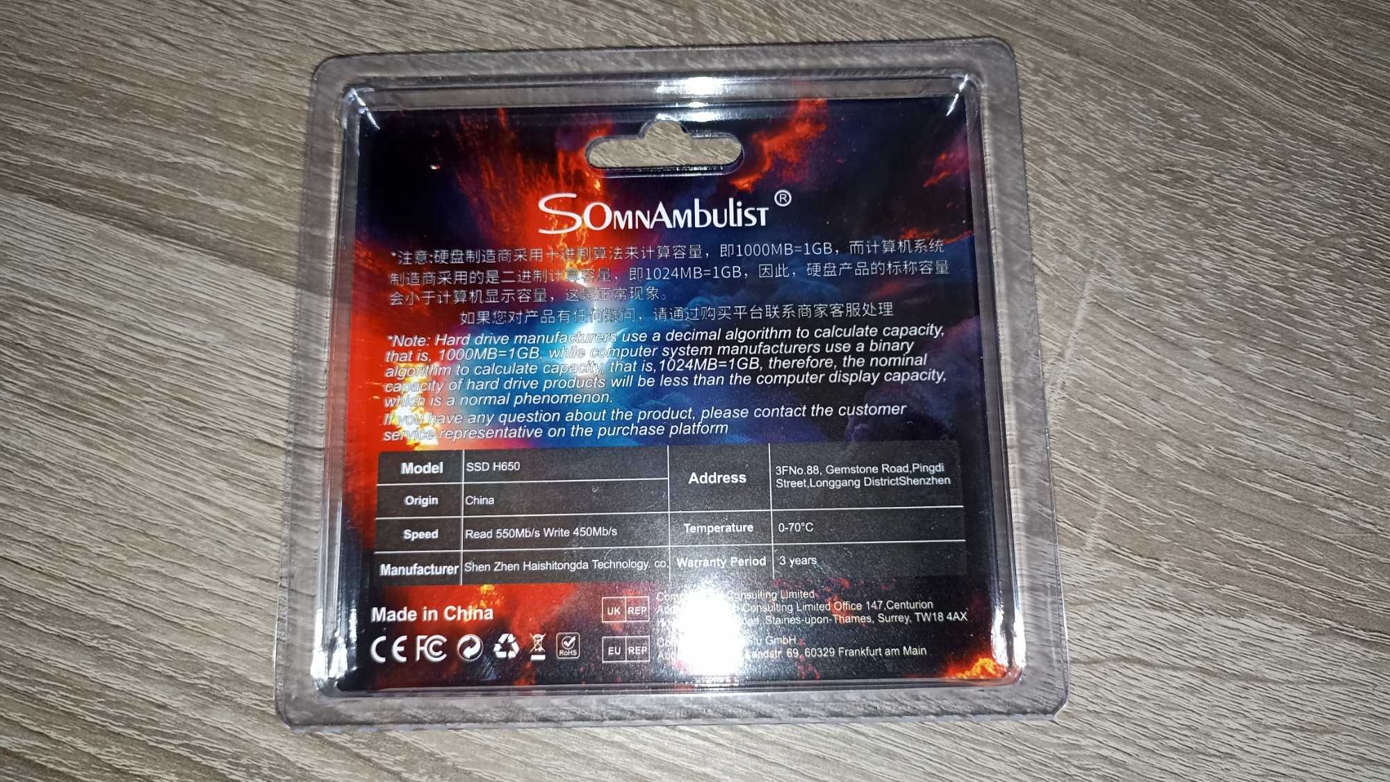 SSD накопичувач 256GB SomnAmbulist H650 (2.5", SATAIII)