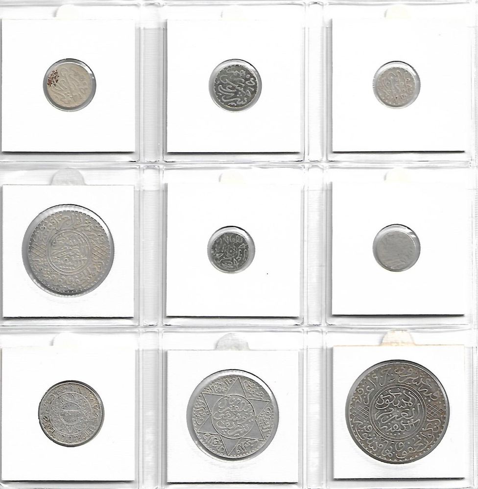 Moedas de prata de Marrocos (12] sec XIX e XX