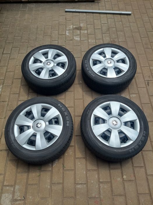 Komplet kół 5x100 Skoda 6.0 X 15 Opony letnie 185 60 R15 84H Ładne!