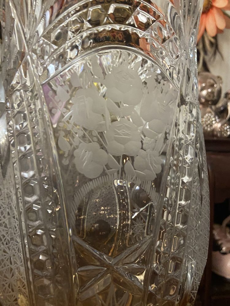 Подсвечники Natchmann Нейман Германия ваза богемия стаканы хрусталь
