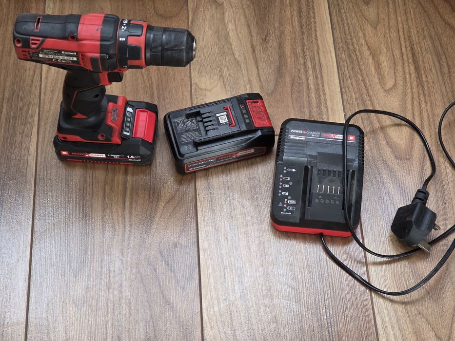 Einhell zestaw wiertarka, 2x akumulator, ładowarka