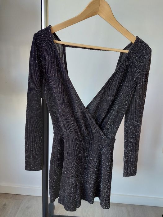 Macacão preto brilhante XS